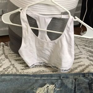 Calvin Klein bralette white size Medium M.